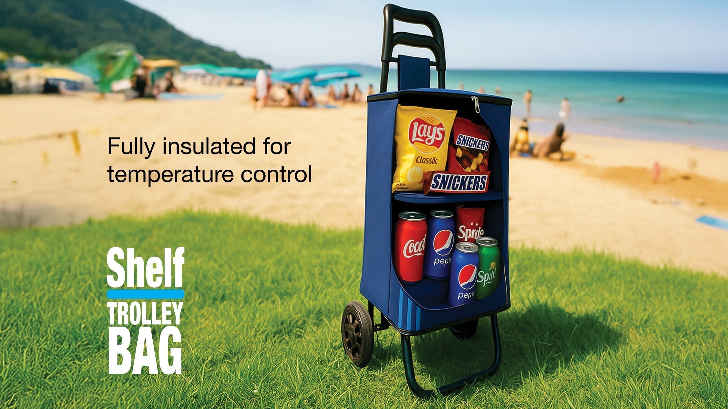 Shelf Trolley Bag at the beach