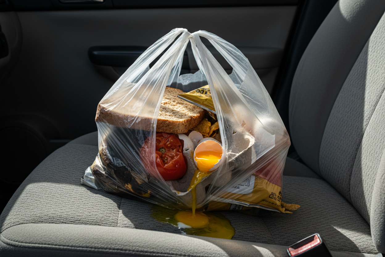 Crushed groceries
