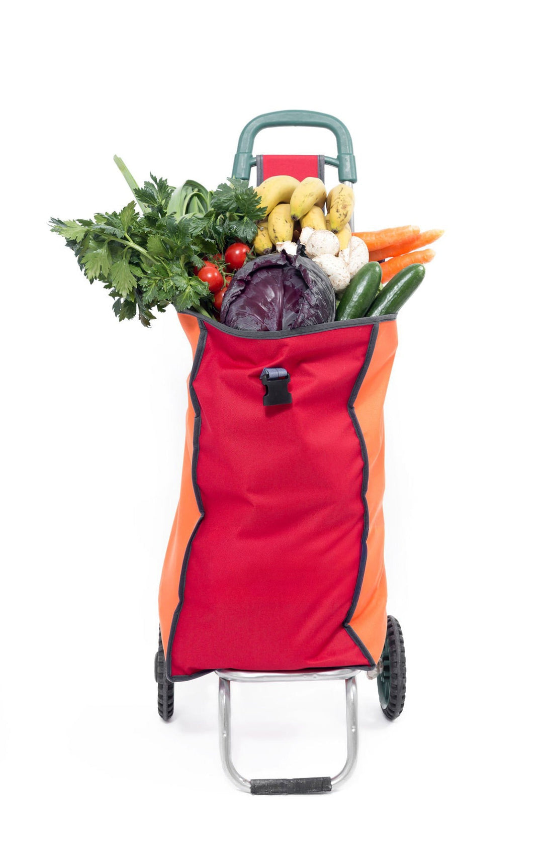 Over filled shopping trolley bag