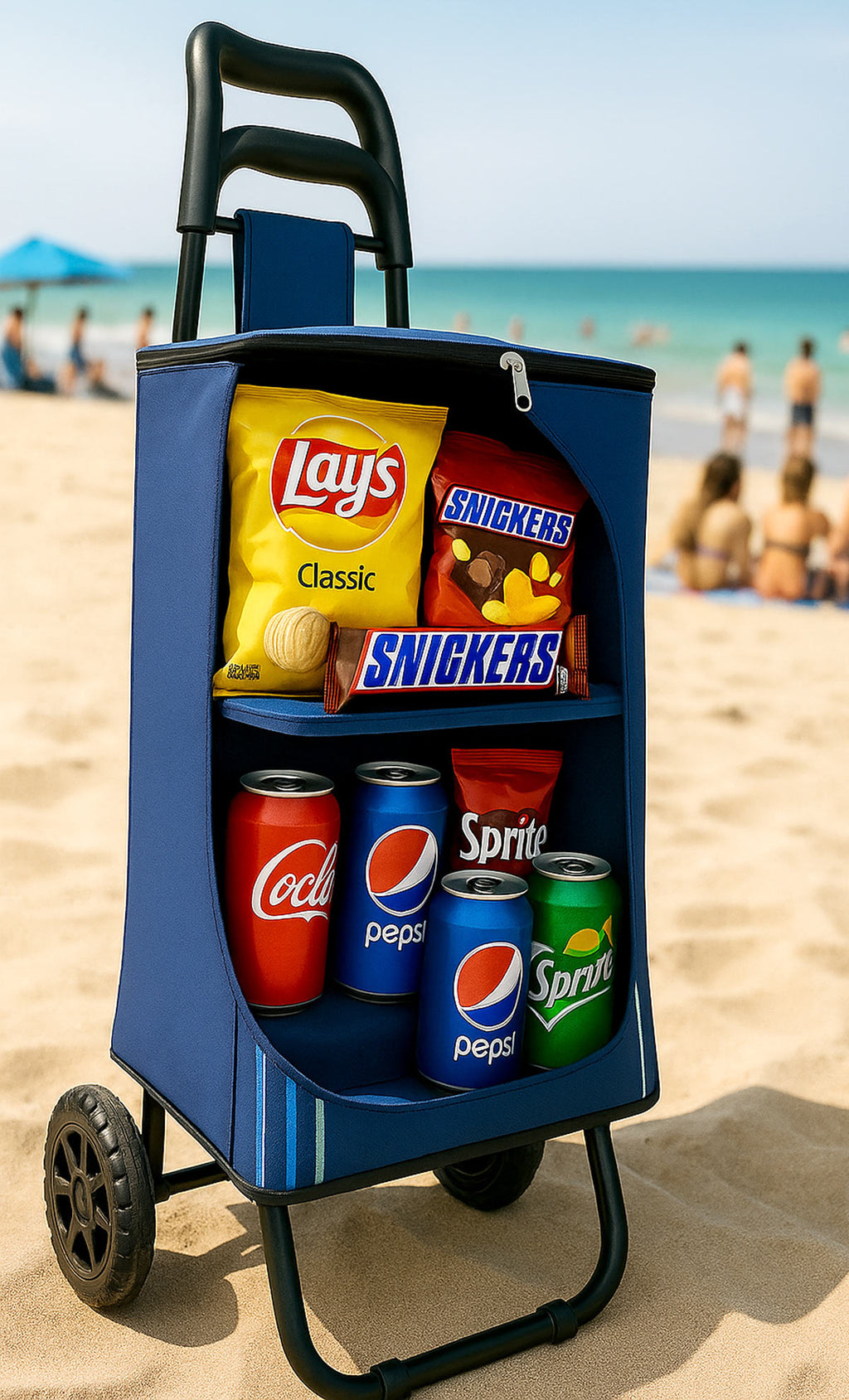 Shelf Trolley Bag – Insulated Shopping, Picnic & Beach Bag with Foldable Shelf